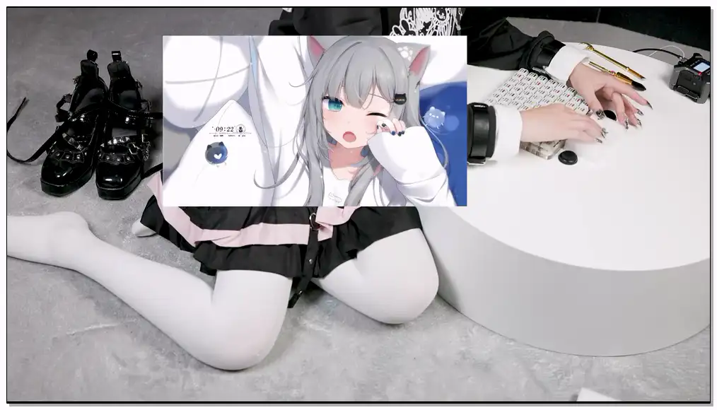 眠姬与眠机 洗发 掏耳朵 黑色洛丽塔鞋 白丝插图