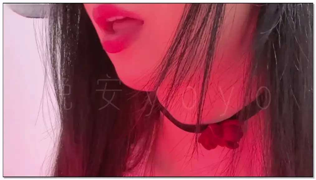 晚安yoyo_03_23 白色蕾丝眼罩近距离舔屏，舌头👅 口水音asmr插图