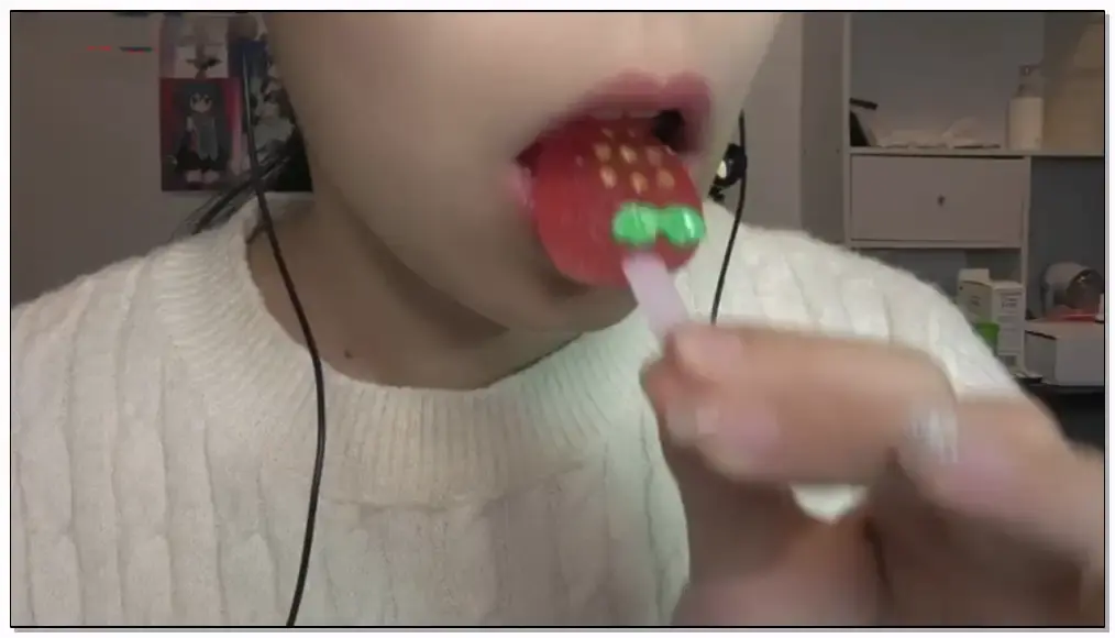 菜菜cyl不好吃ASMR  啃棒棒糖插图